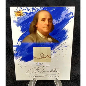 Authentic Handwriting Relic of Benjamin Franklin Inventor and Founding Father